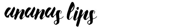 Ananas Lips font preview